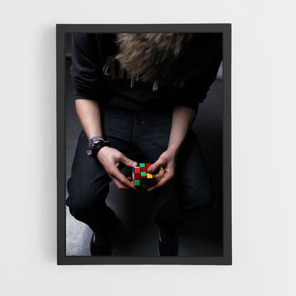 ap-rubiks cube-5 cadre Noir
