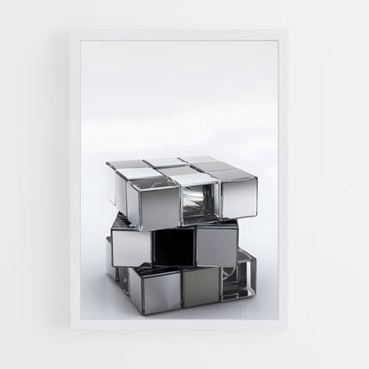 ap-rubiks cube-6 cadre Blanc