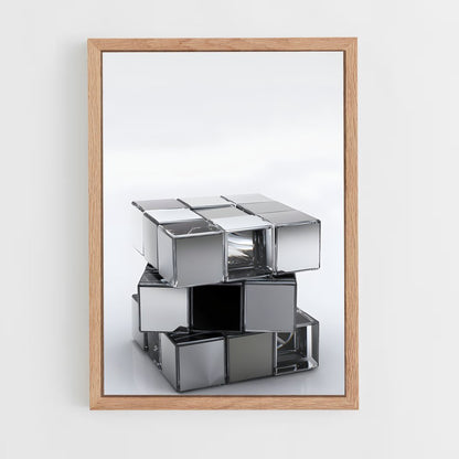 ap-rubiks cube-6 cadre Bois clair