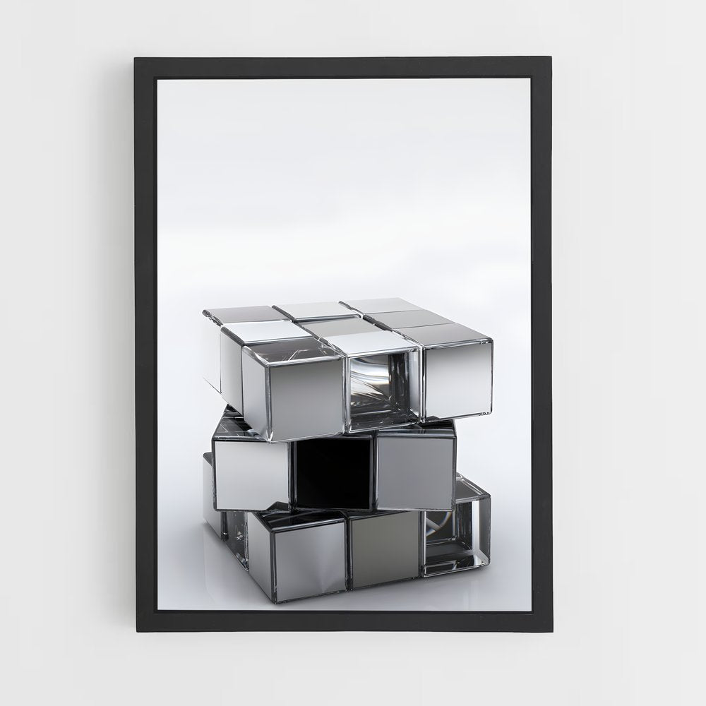 ap-rubiks cube-6 cadre Noir