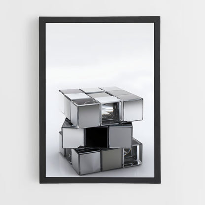 ap-rubiks cube-6 cadre Noir