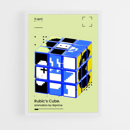 ap-rubiks cube-7 cadre Blanc