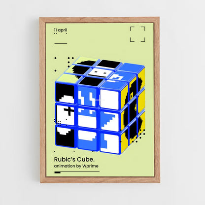 ap-rubiks cube-7 cadre Bois clair