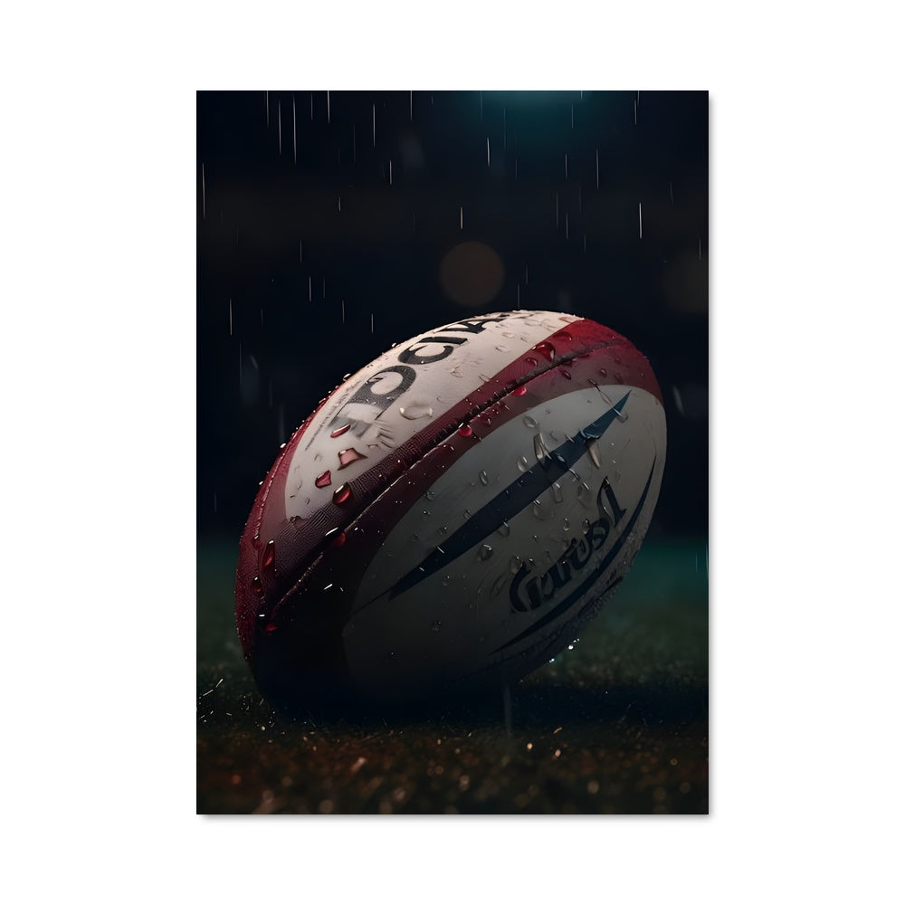 Poster Pluie de Rugby