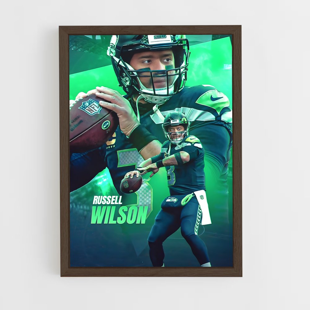 ap-russell wilson-3 cadre Bois foncé