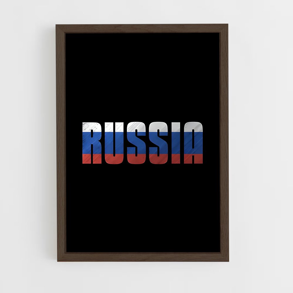 ap-russia flag-5 cadre Bois foncé