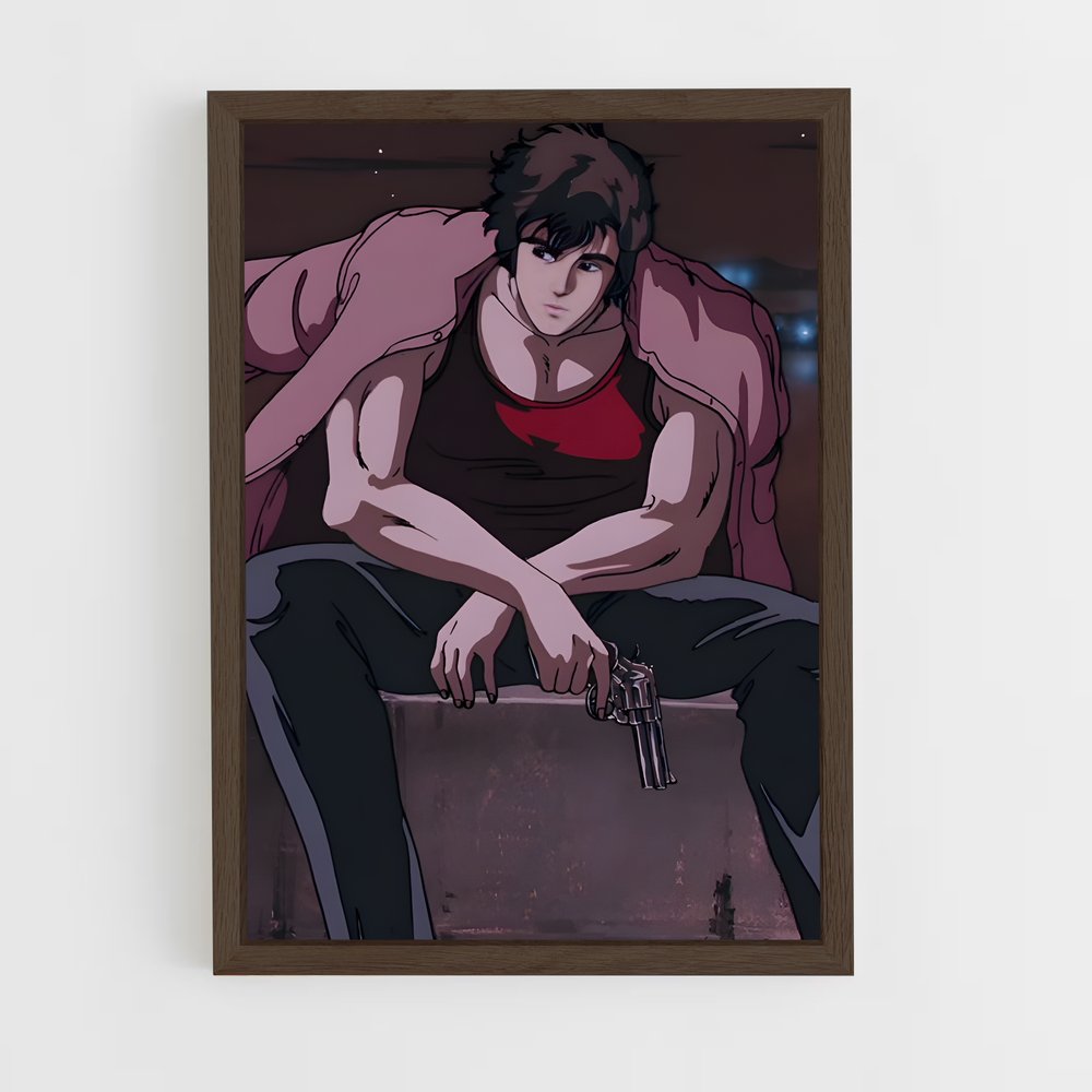 ap-ryo saeba-2 cadre Bois foncé