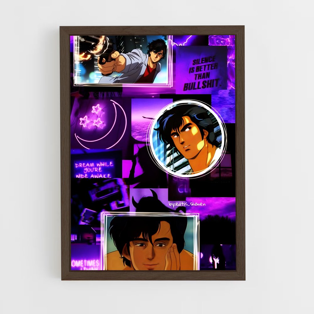 ap-ryo saeba-5 cadre Bois foncé
