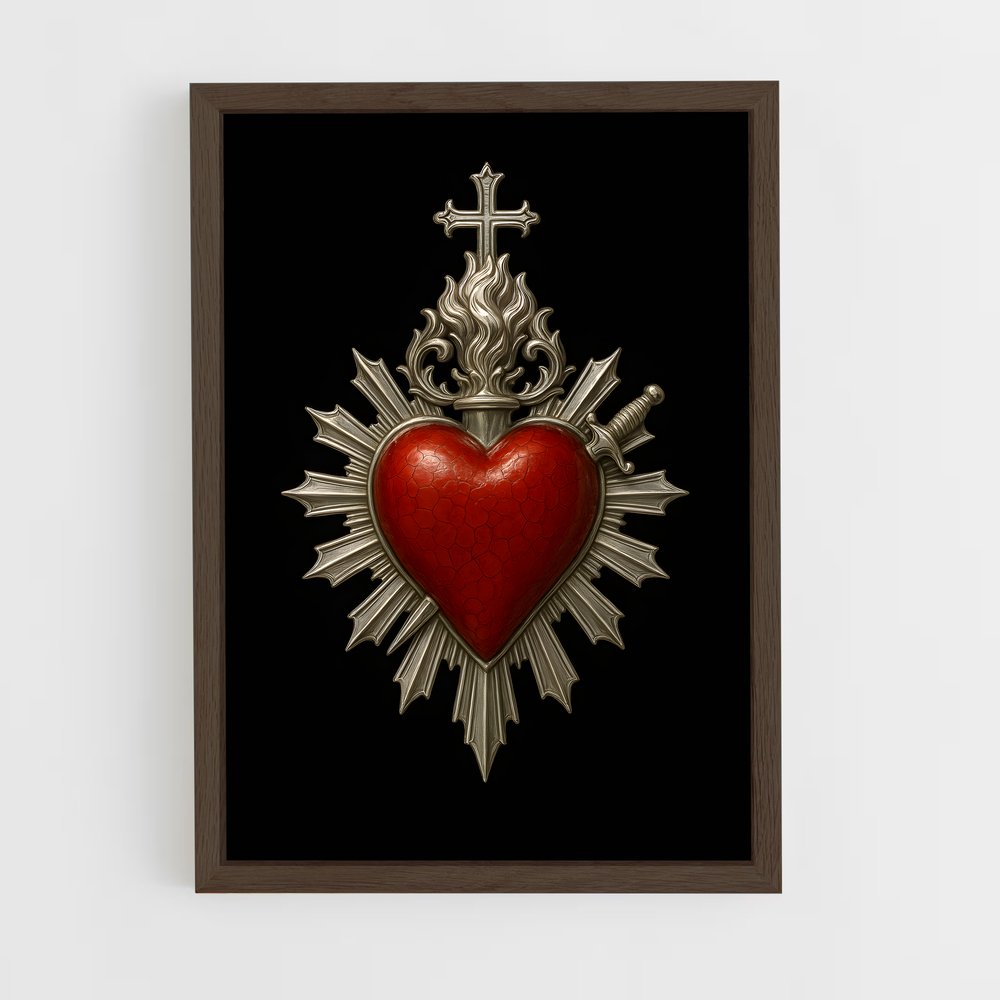 ap-sacred heart-1 cadre Bois foncé