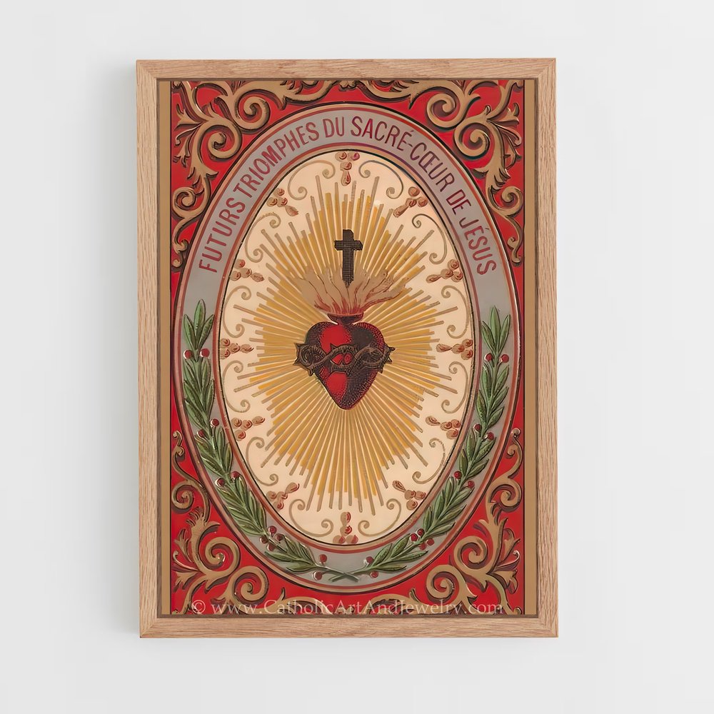 ap-sacred heart-2 cadre Bois clair