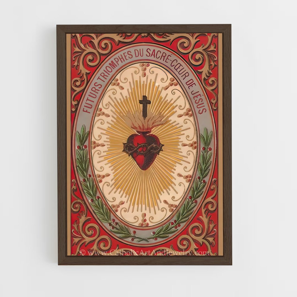 ap-sacred heart-2 cadre Bois foncé