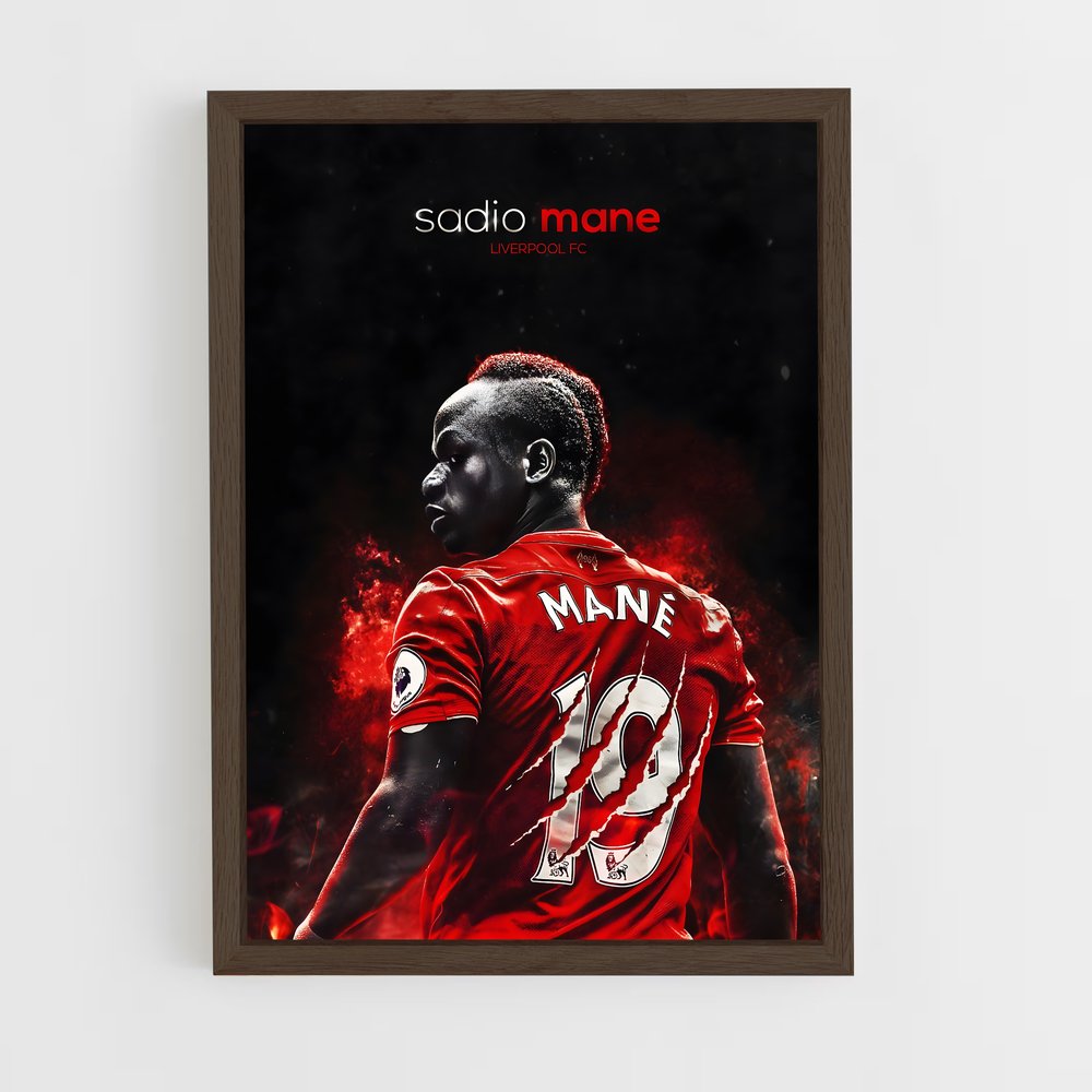 ap-sadio mane-5 cadre Bois foncé