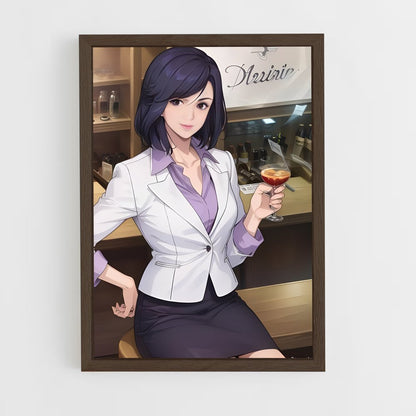 ap-saeko nogami-5 cadre Bois foncé