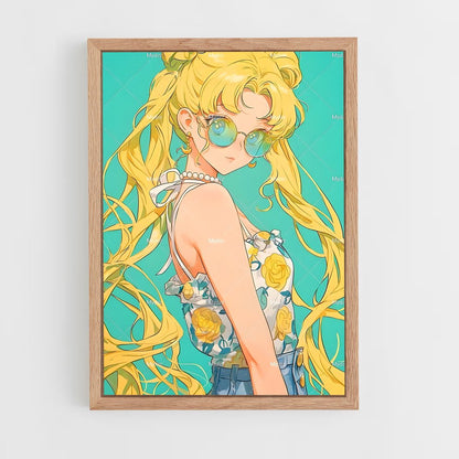 ap-sailor moon-7 cadre Bois clair