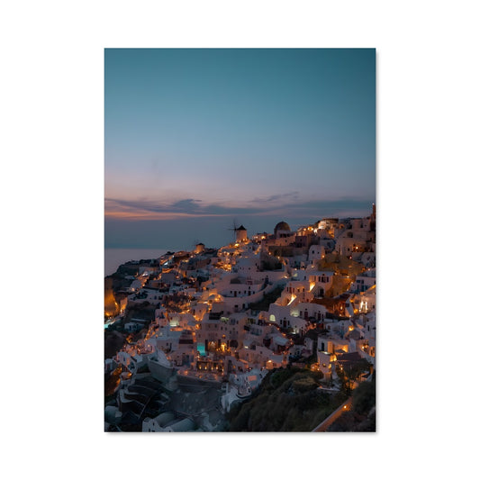 Poster Nuit à Oia