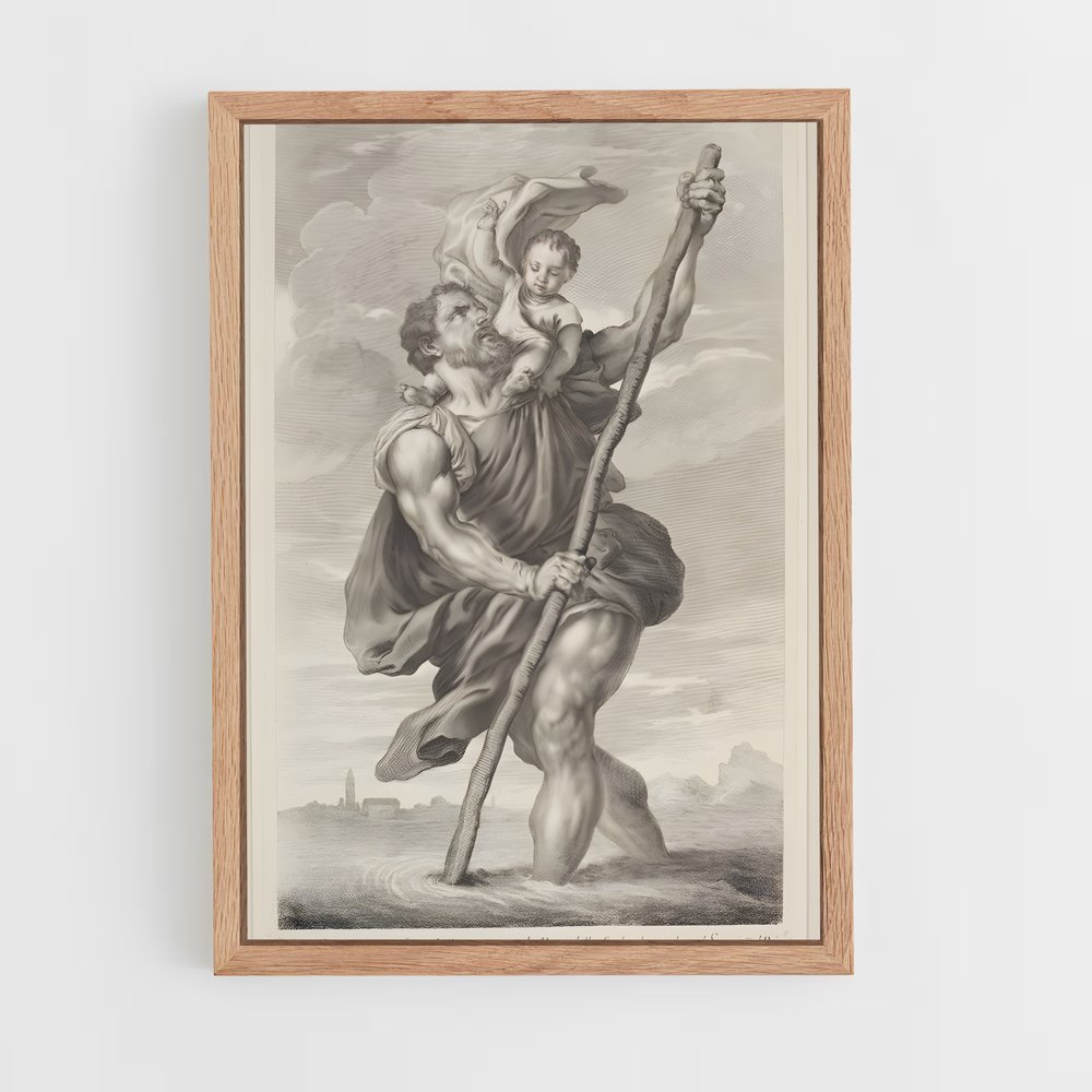 ap-saint christopher-2 cadre Bois clair