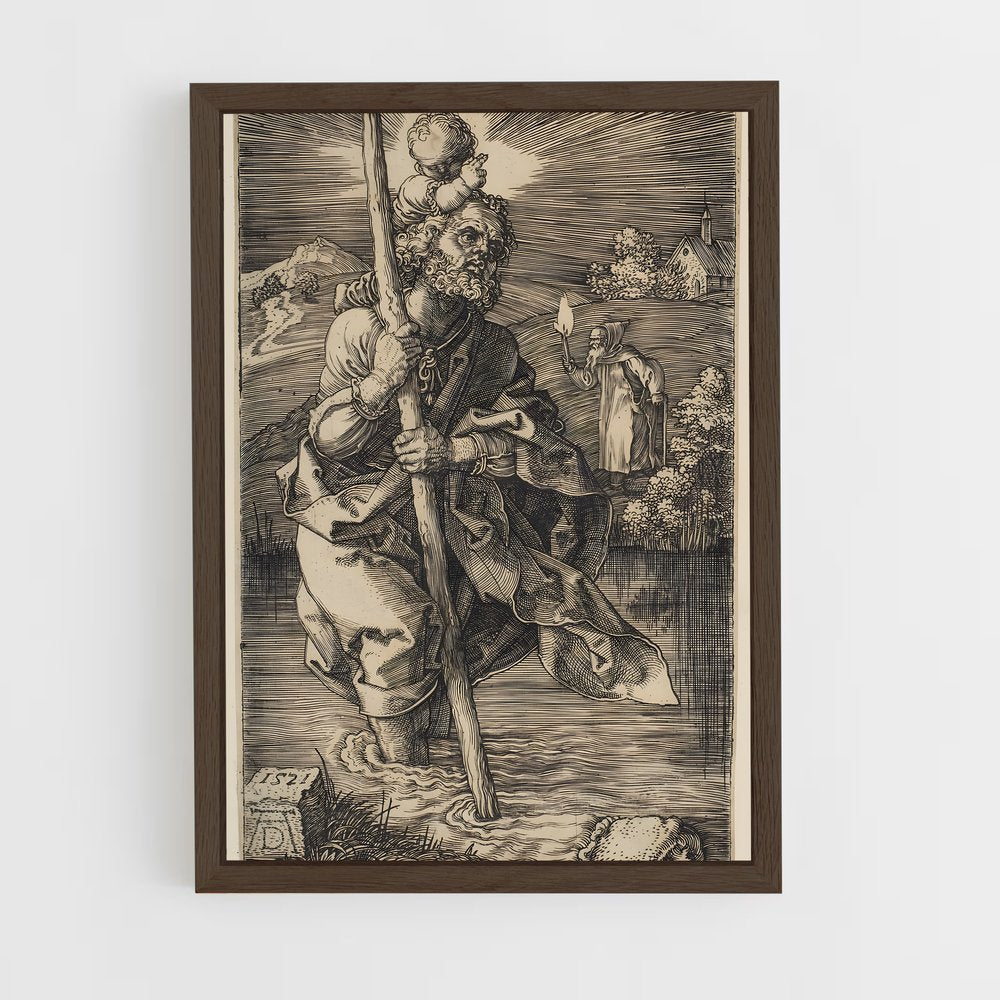 ap-saint christopher-5 cadre Bois foncé