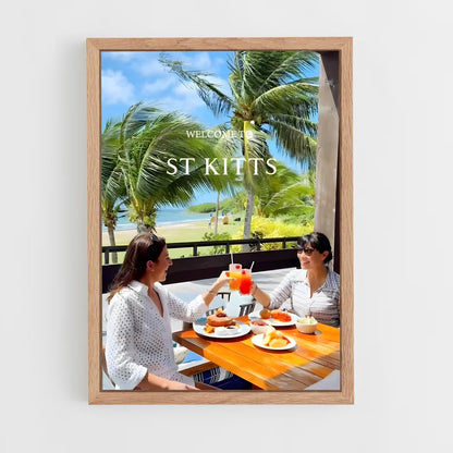 ap-saint kitts and nevis-4 cadre Bois clair