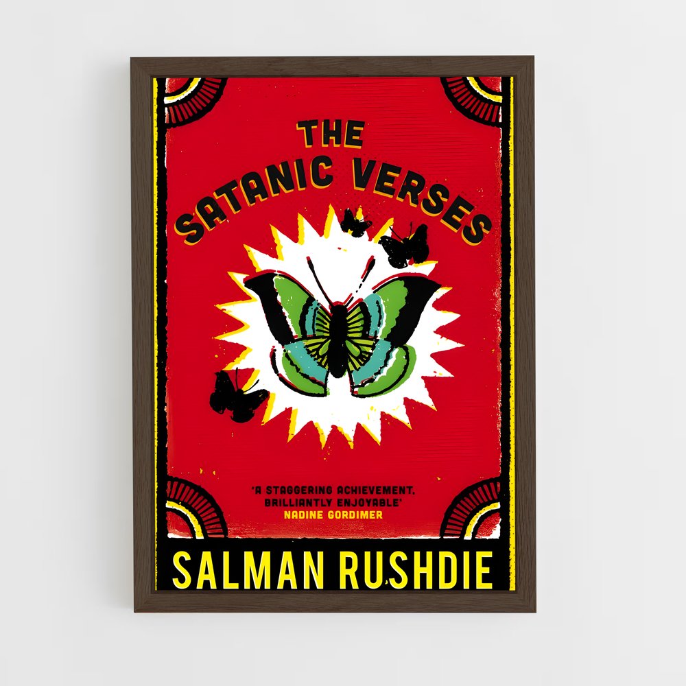ap-salman rushdie-4 cadre Bois foncé