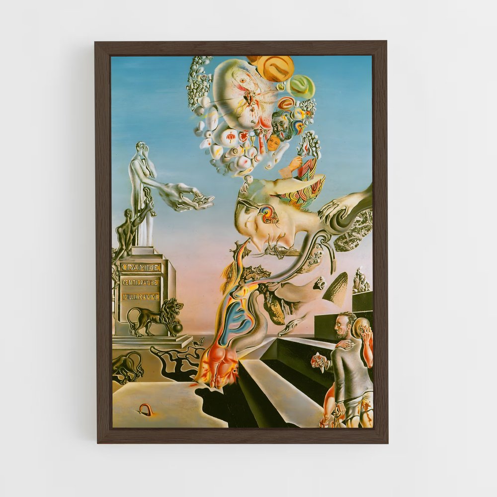 ap-salvador dali-2 cadre Bois foncé