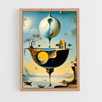 ap-salvador dali-8 cadre Bois clair