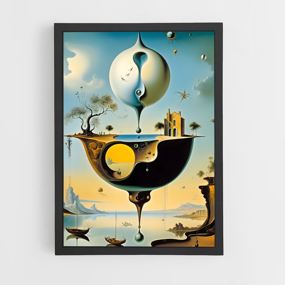ap-salvador dali-8 cadre Noir