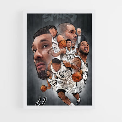 ap-san antonio spurs-2 cadre Blanc