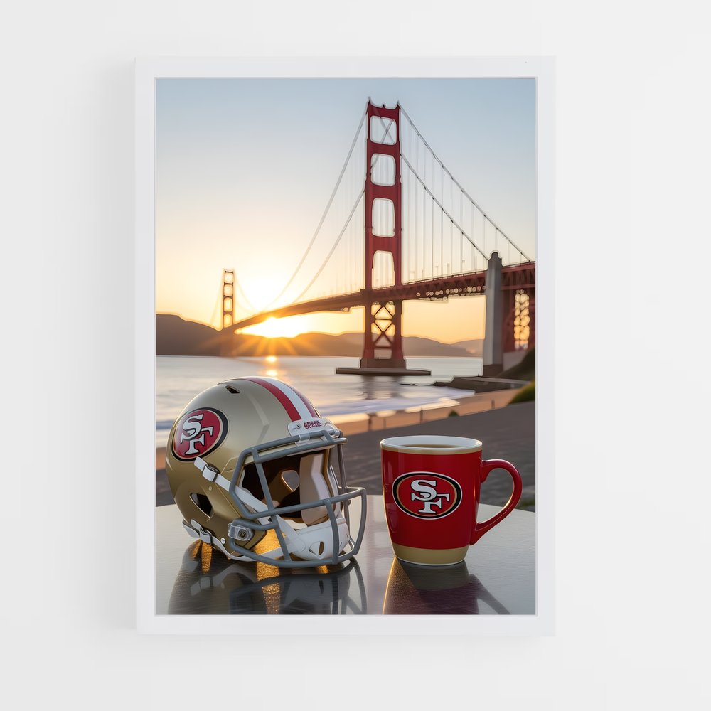 ap-san francisco 49ers-12 cadre Blanc