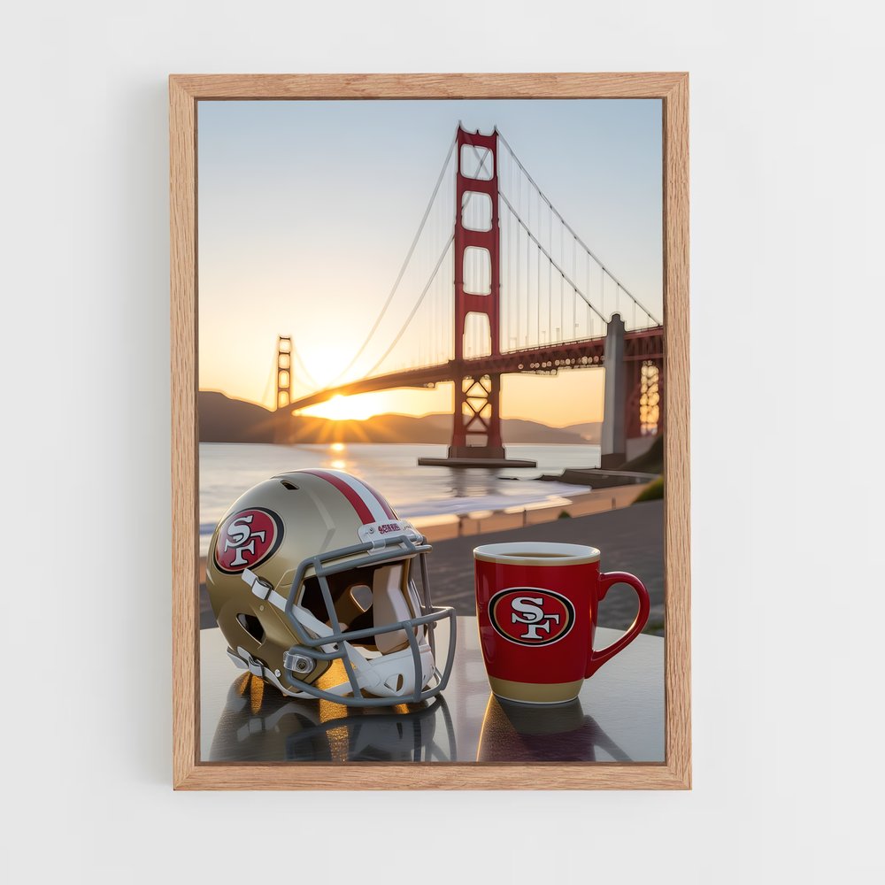 ap-san francisco 49ers-12 cadre Bois clair