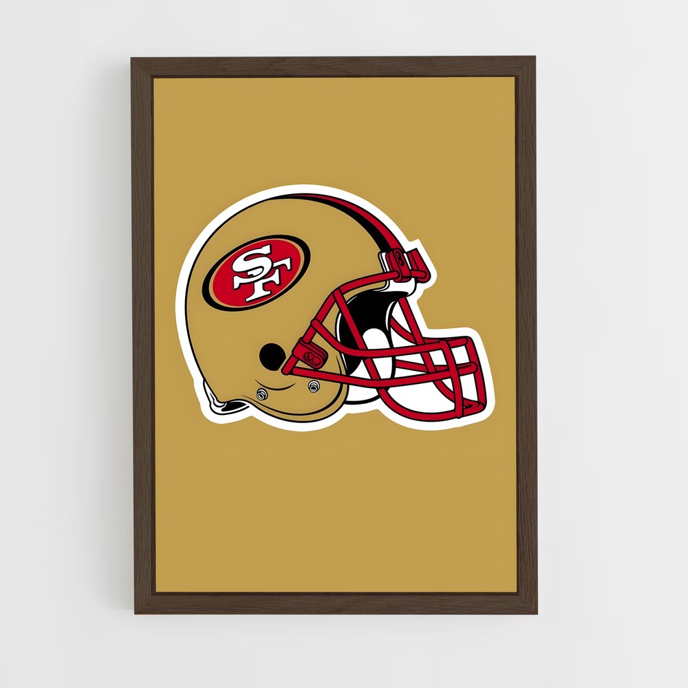 ap-san francisco 49ers-13 cadre Bois foncé