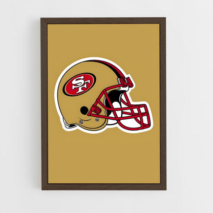 ap-san francisco 49ers-13 cadre Bois foncé