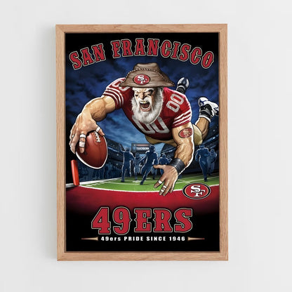 ap-san francisco 49ers-14 cadre Bois clair