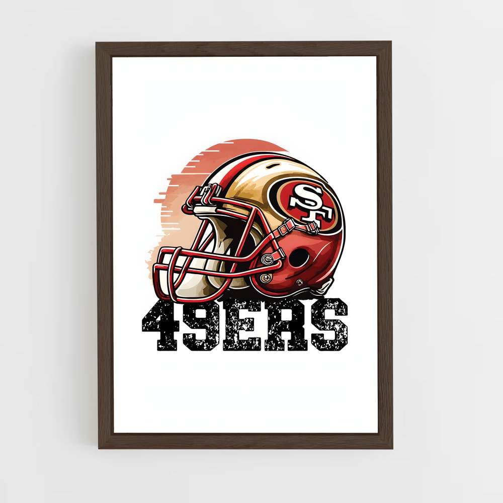ap-san francisco 49ers-3 cadre Bois foncé