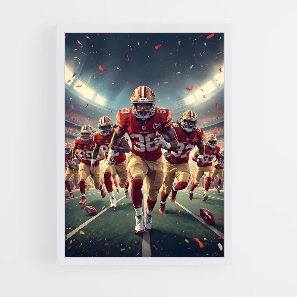 ap-san francisco 49ers-4 cadre Blanc