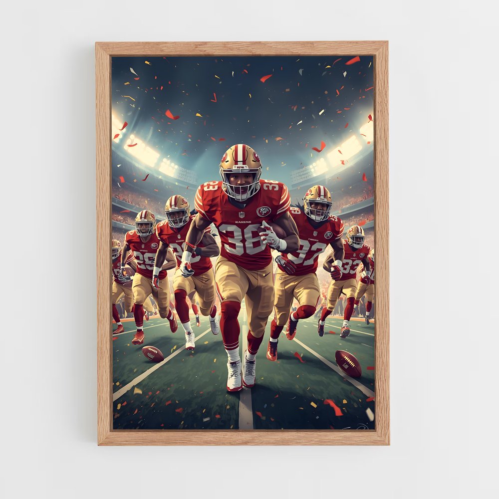 ap-san francisco 49ers-4 cadre Bois clair