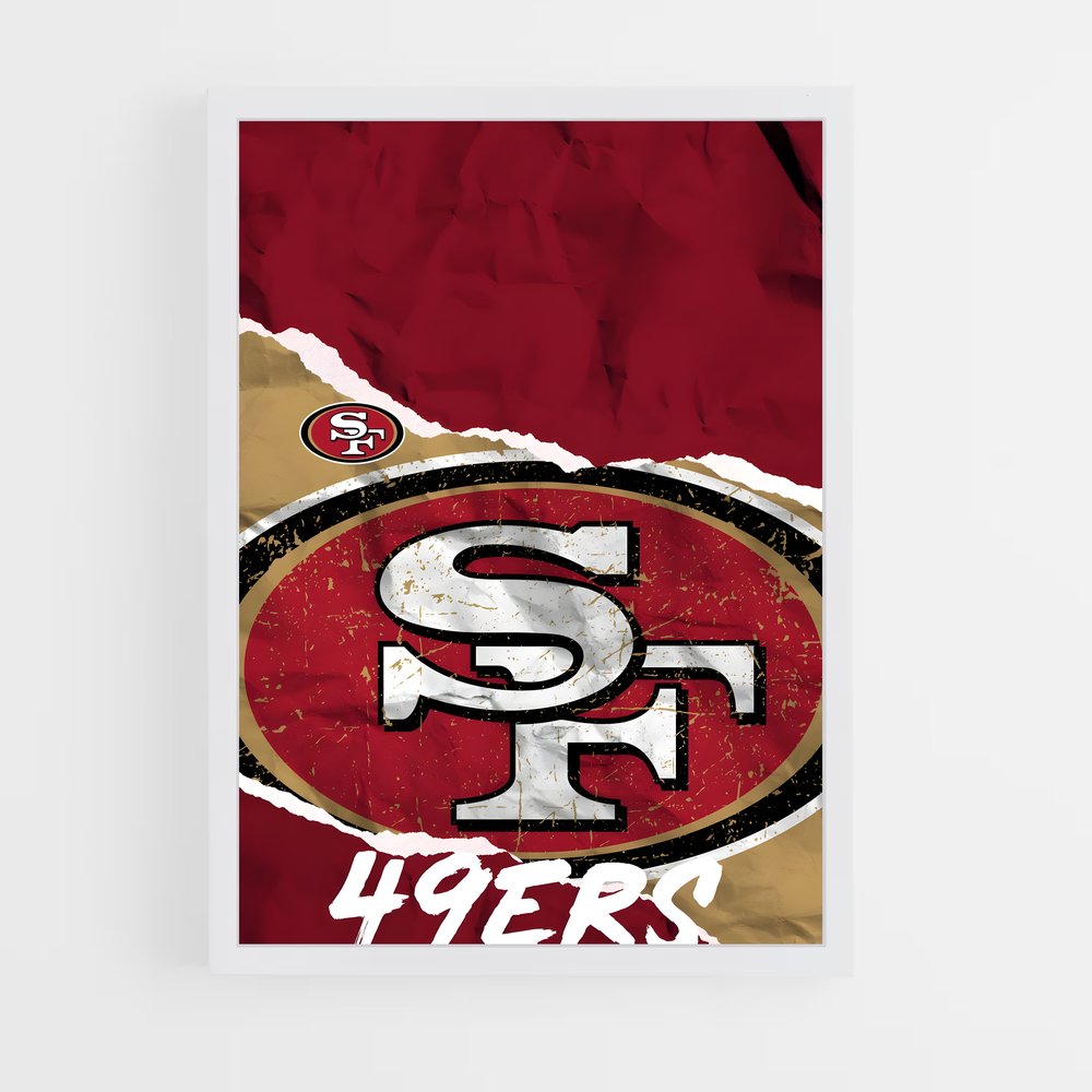 ap-san francisco 49ers-5 cadre Blanc