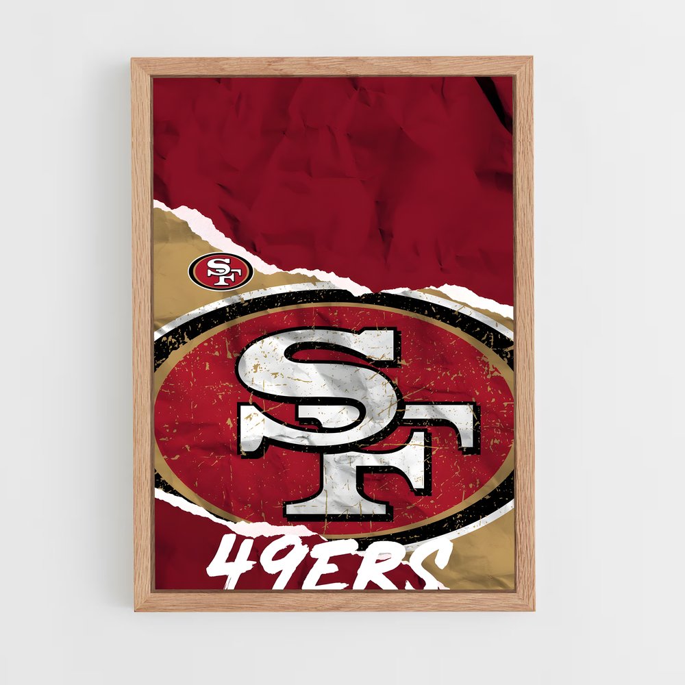 ap-san francisco 49ers-5 cadre Bois clair