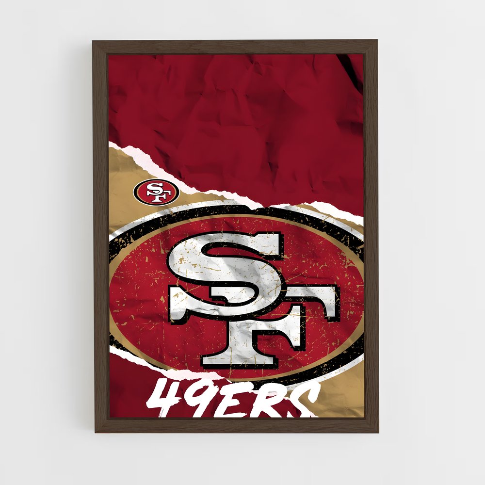ap-san francisco 49ers-5 cadre Bois foncé