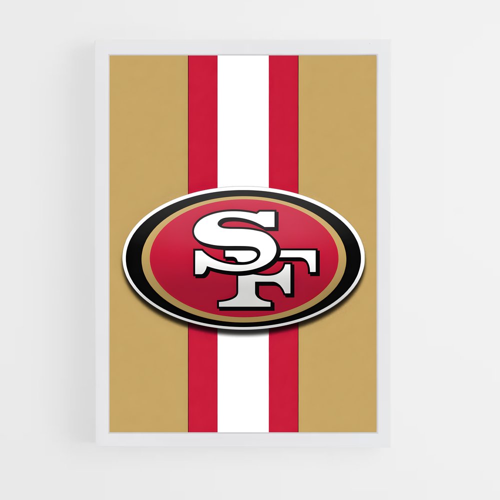 ap-san francisco 49ers-6 cadre Blanc