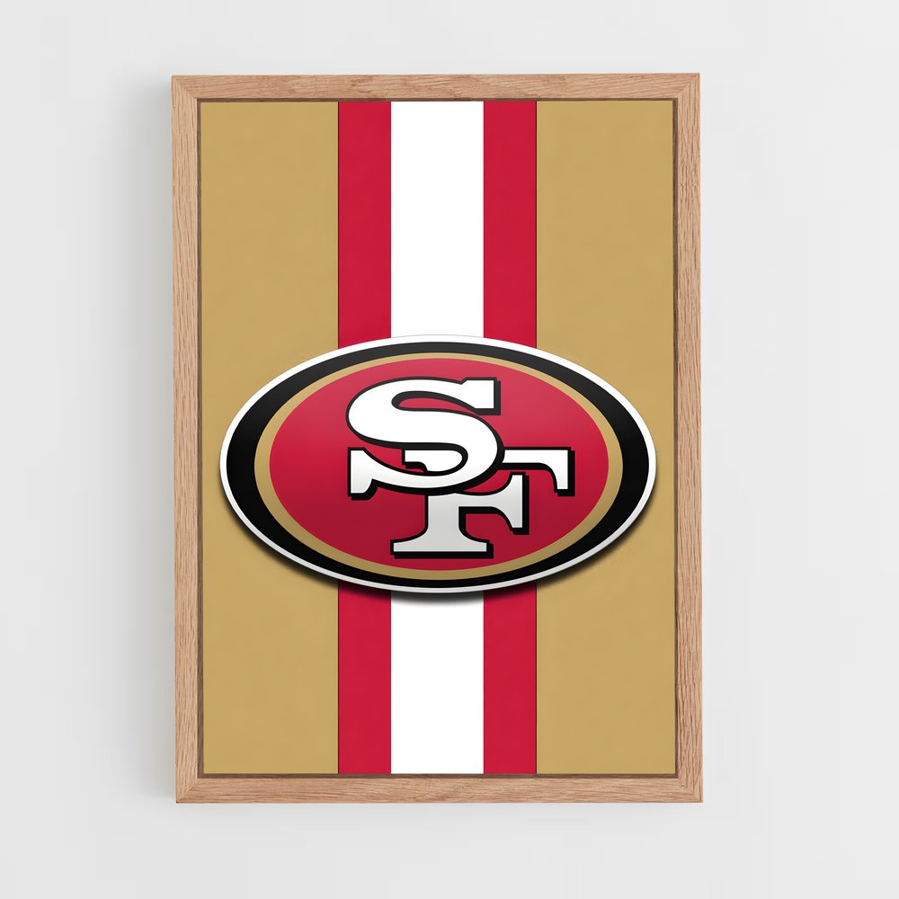 ap-san francisco 49ers-6 cadre Bois clair