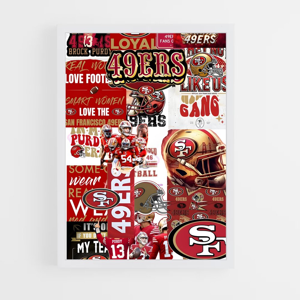 ap-san francisco 49ers-7 cadre Blanc
