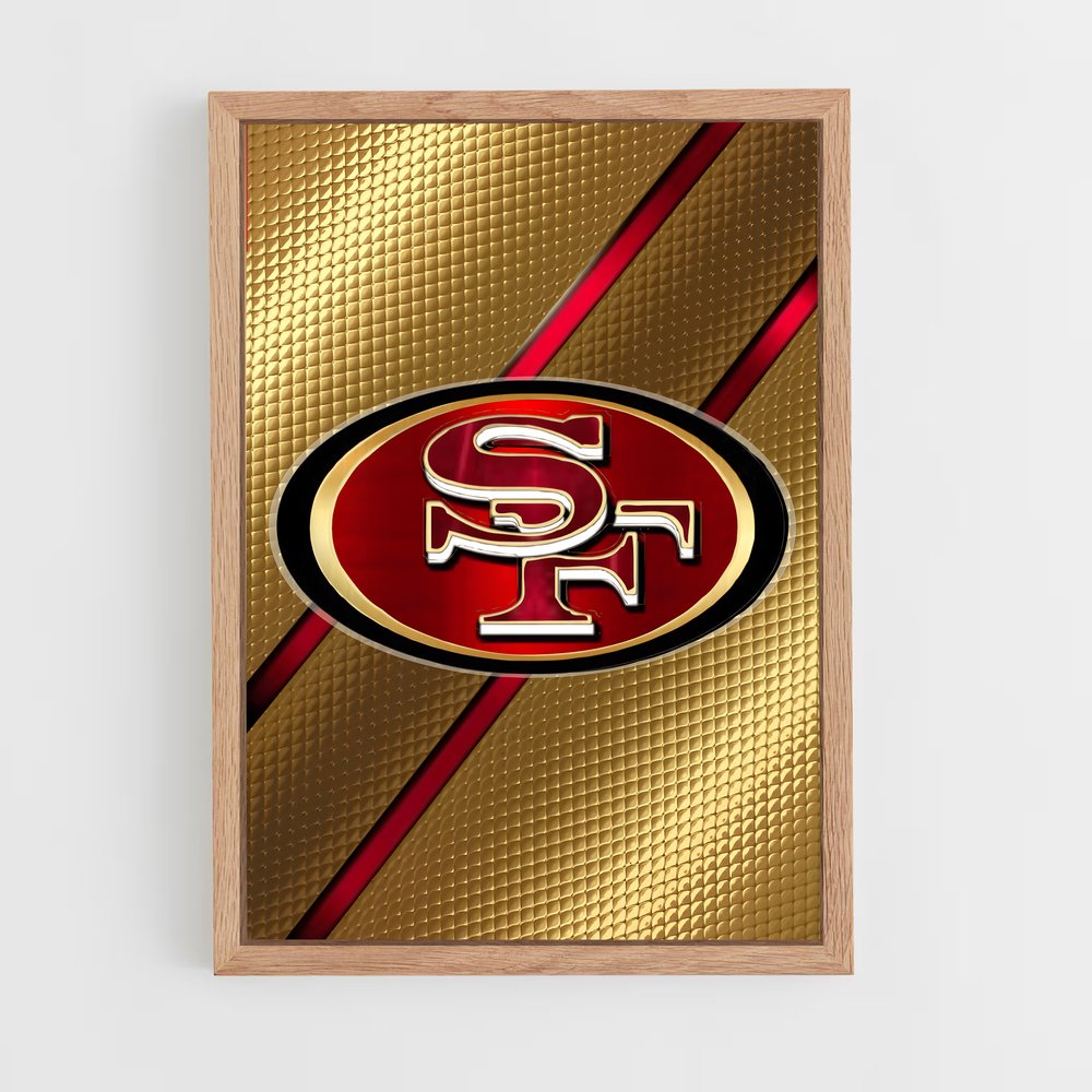 ap-san francisco 49ers-8 cadre Bois clair