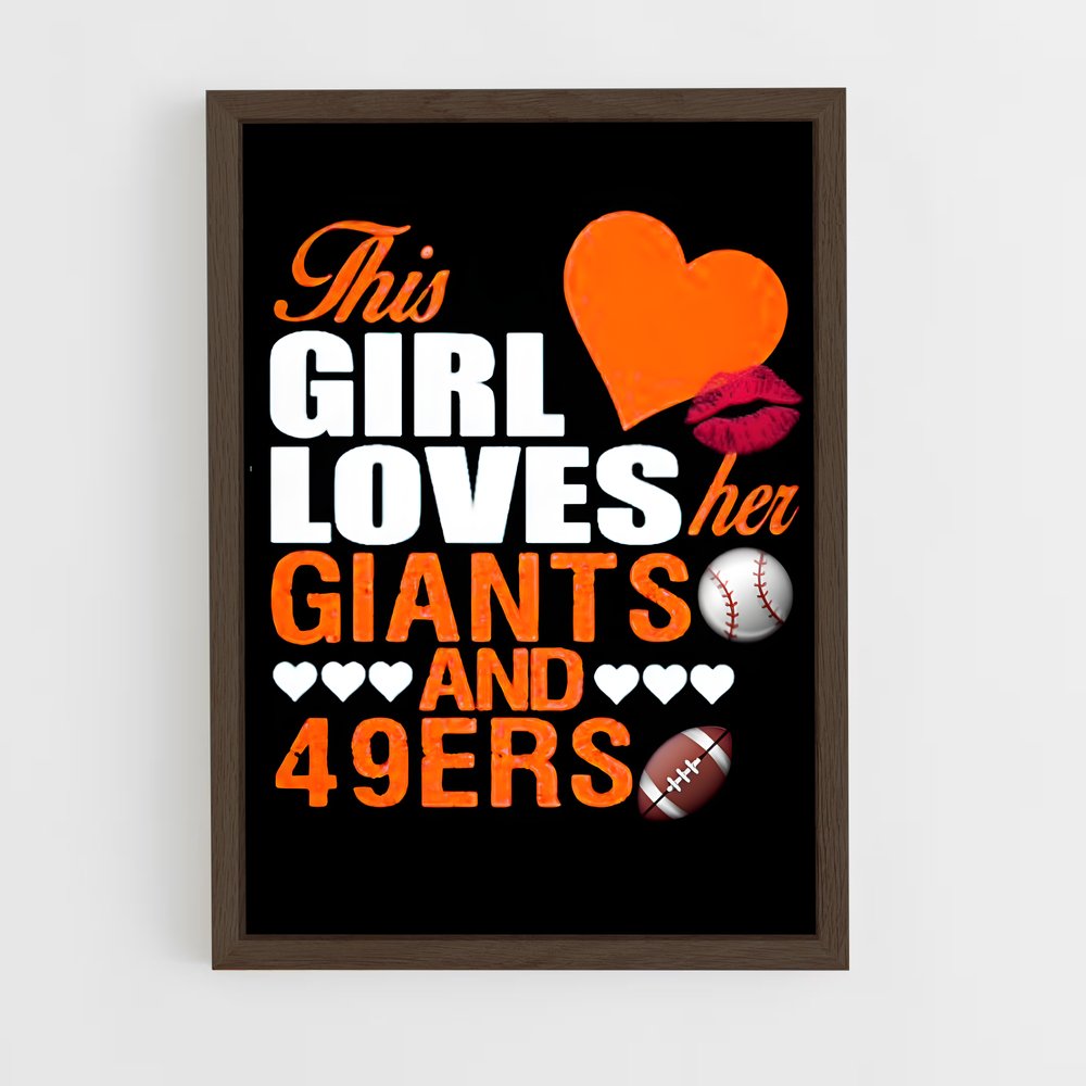 ap-san francisco giants-6 cadre Bois foncé