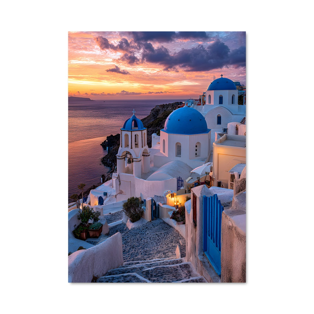 Poster Coucher de Santorin