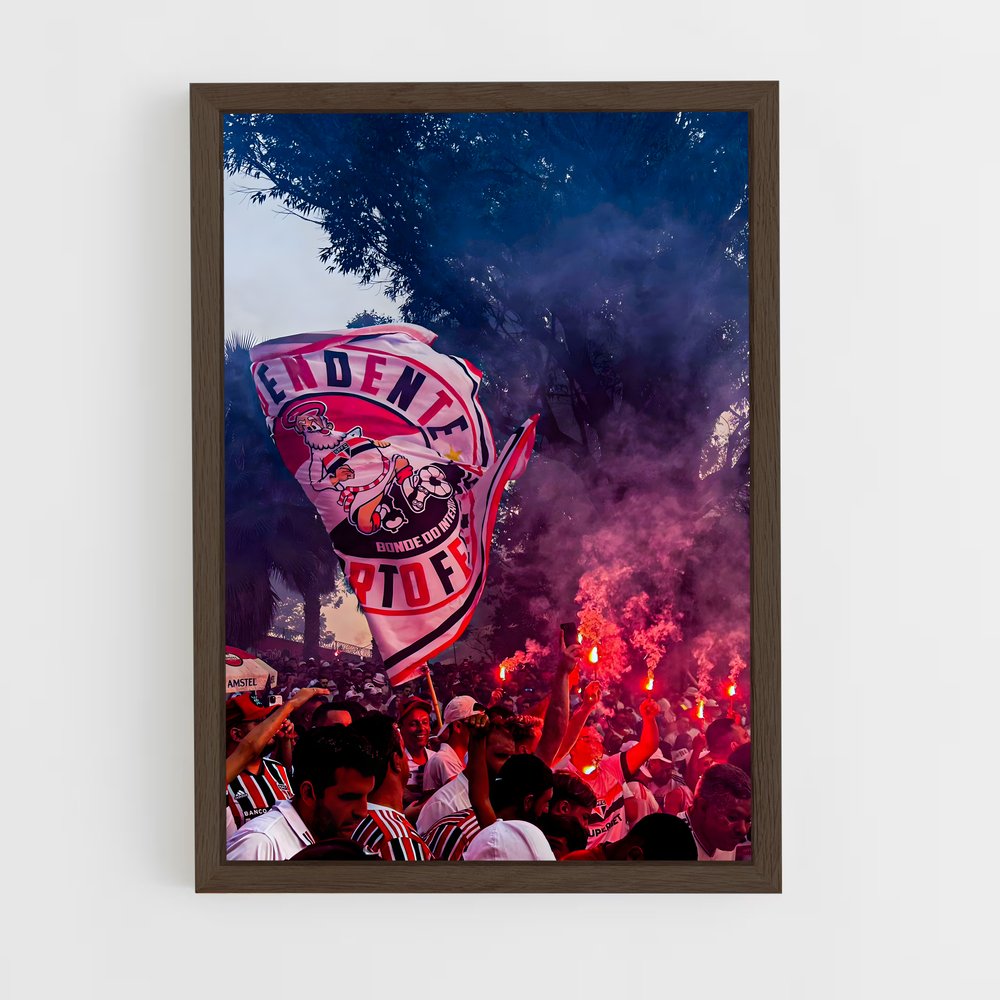 ap-sao paulo fc-17 cadre Bois foncé