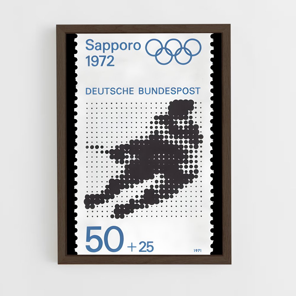 ap-sapporo 1972-1 cadre Bois foncé