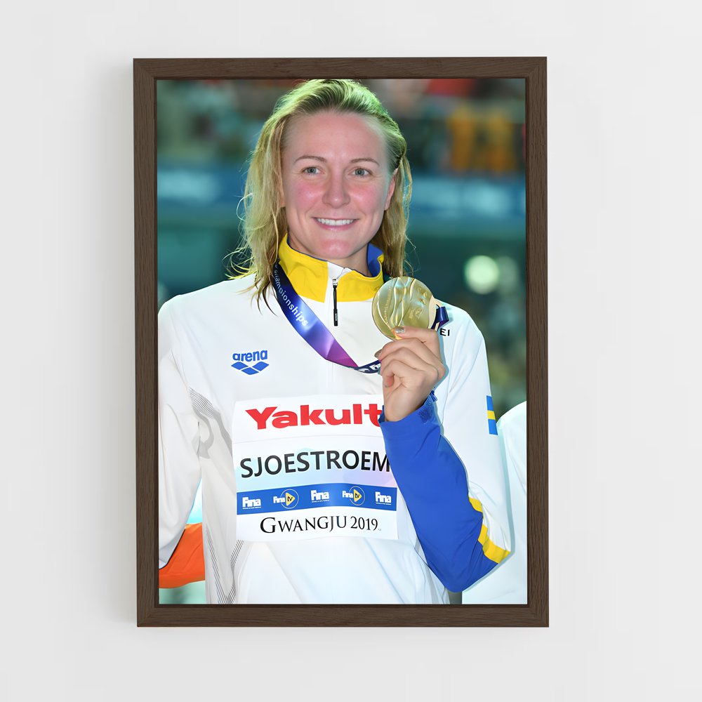 ap-sarah sjostrom-1 cadre Bois foncé
