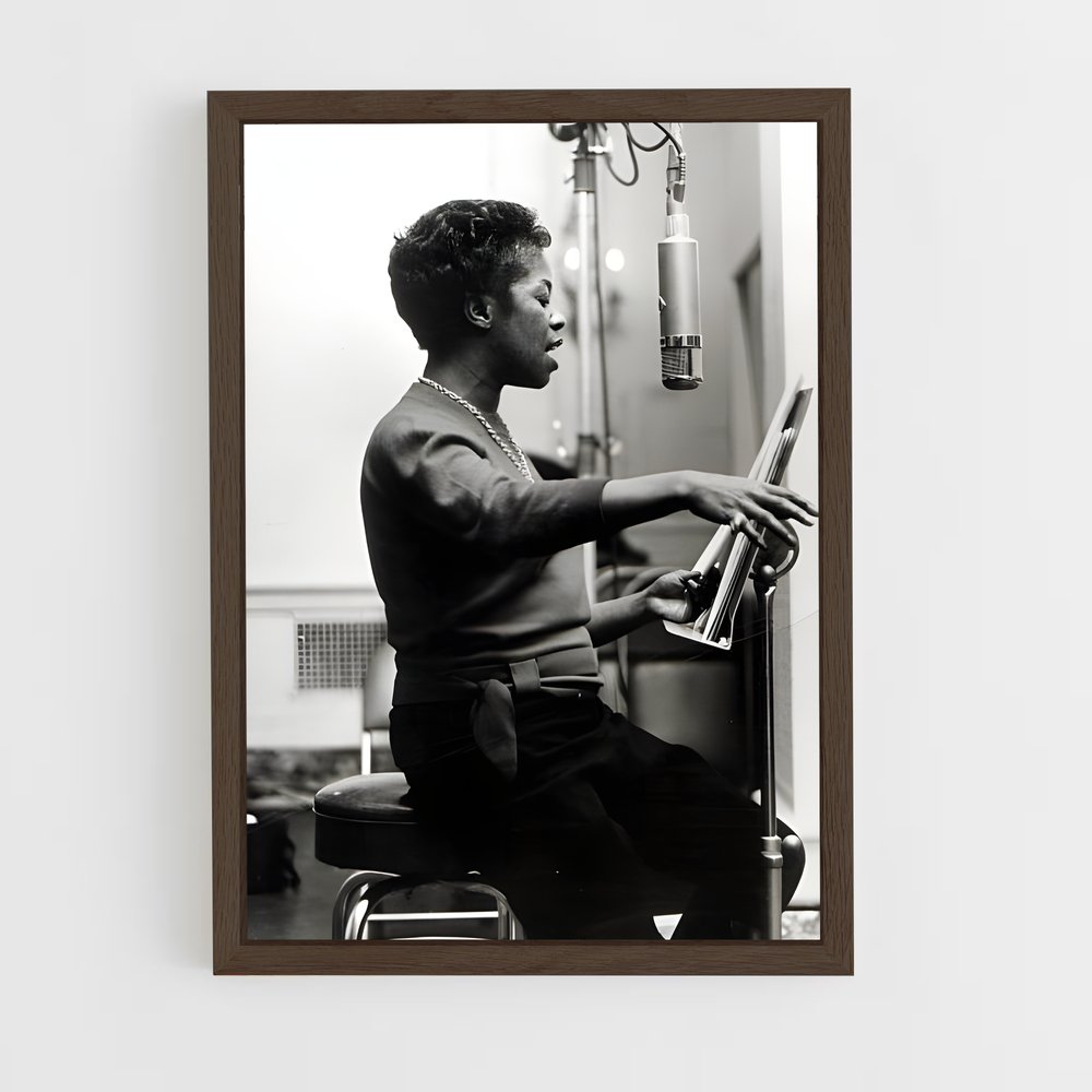 ap-sarah vaughan-4 cadre Bois foncé