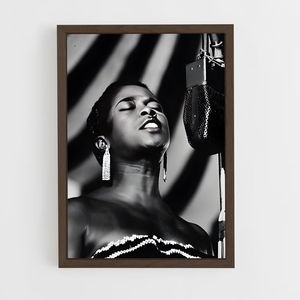 ap-sarah vaughan-5 cadre Bois foncé