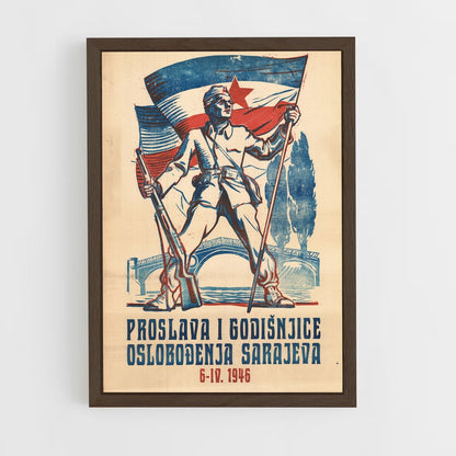 ap-sarajevo 1984-1 cadre Bois foncé